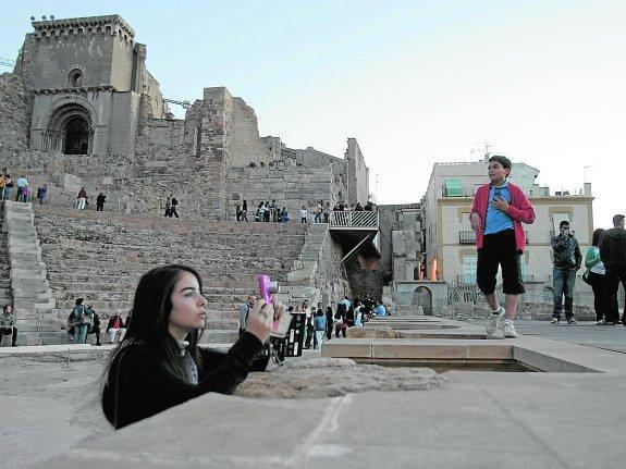 Visitantes en el Teatro Romano, en la Noche de Los Museos del año pasado. 