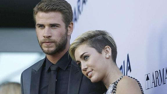 Liam Hemsworth y Miley Cyrus. 