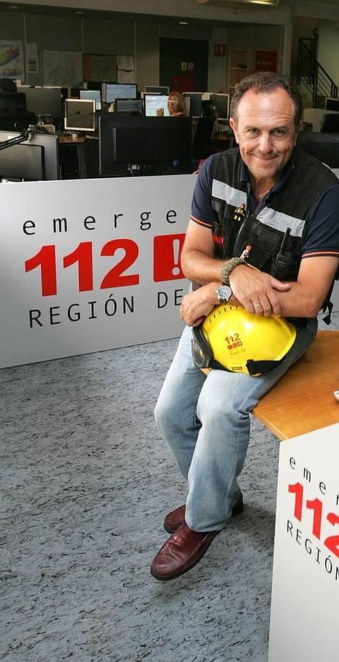 Luis Gestoso, en la sede del centro de Emergencias.