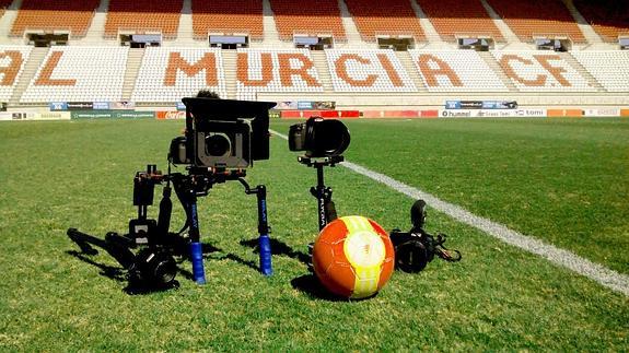 Foto promocional del rodaje del vídeo. 