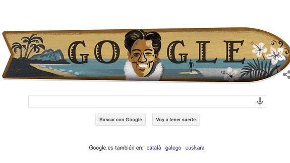 Doodle de Duke Kahanamoku.