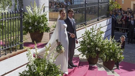 Eva González y Cayetano Rivera, recién casados