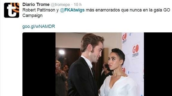 Robert Pattinson y FKA Twigs en la gala 'Go Campaign 2015'