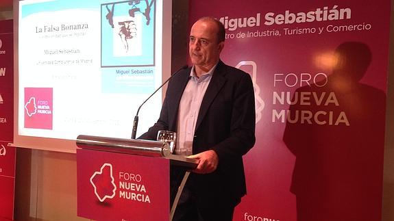 Miguel Sebastián, en el Foro Nueva Murcia. 