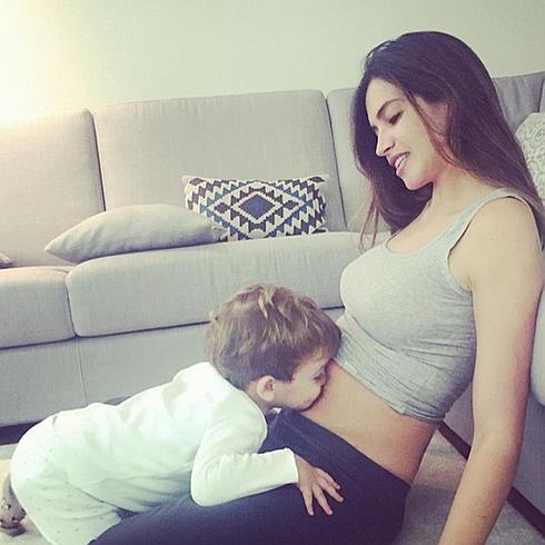 Sara Carbonero con Martín.