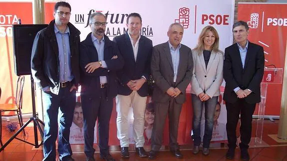 Francisco García, José Moreno, Juan Jesús Moreno, Rafael Simancas, María José Pérez Cerón y Pedro Saura.