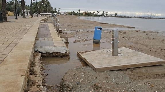 Daños provocados por la lluvia en Mar de Cristal. 