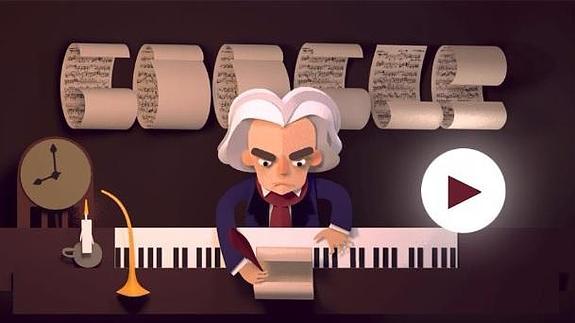 Doodle de Beethoven.