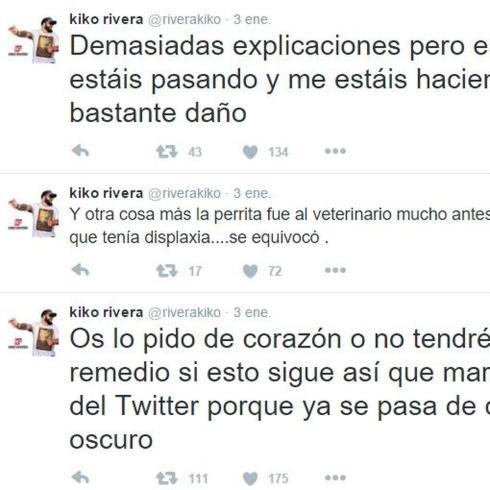 Kiko Rivera se enfrenta a los que le acusan de maltratar a su perra y amenaza con dejar Twitter