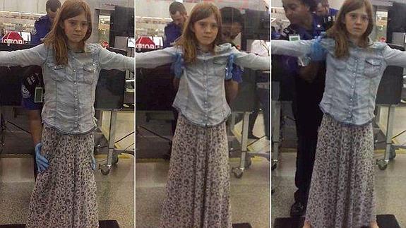 El cacheo a una niña se hace viral por la indignación de su padre