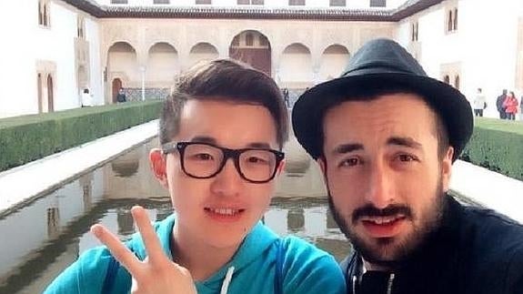 Han y Aritz en la Alhambra