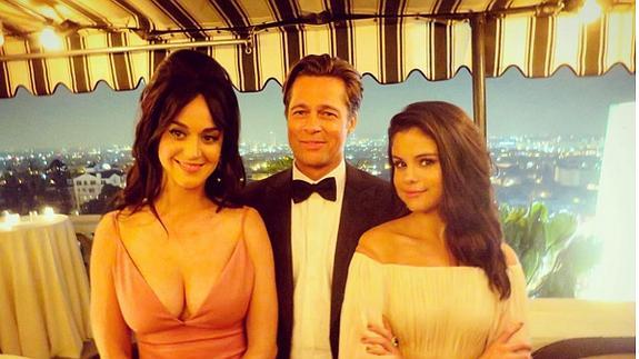 Selena Gomez, Katy Perry y Brad Pitt.