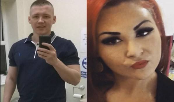 Damon Searson, y Terri-Marie Palmer, la autora del crimen. 