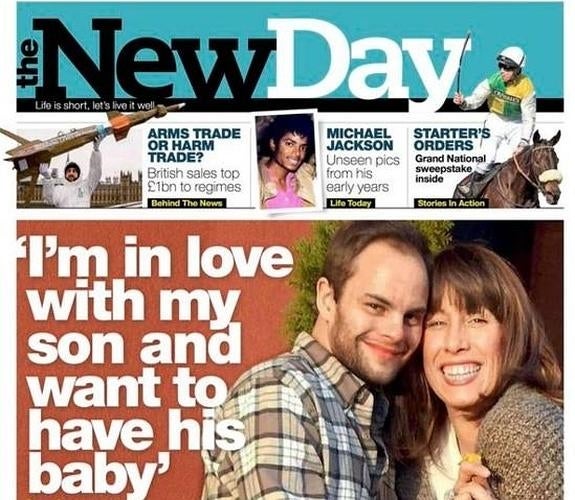 La portada de New Day recoge este insólito caso de 'atracción sexual genética'. 