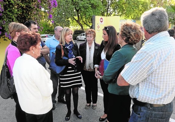 Afectados de Senda de los Garres, en una de sus movilizaciones. 