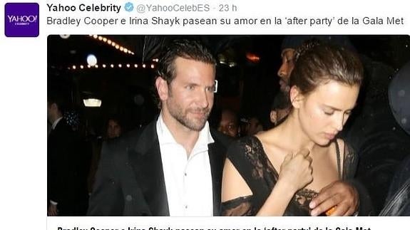 Bradley Cooper e Irina Shayk juntos de la mano en la Gala MET