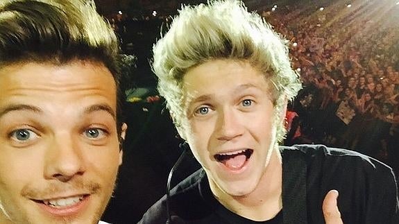 Louis Tomlinson y Niall Horan en un concierto