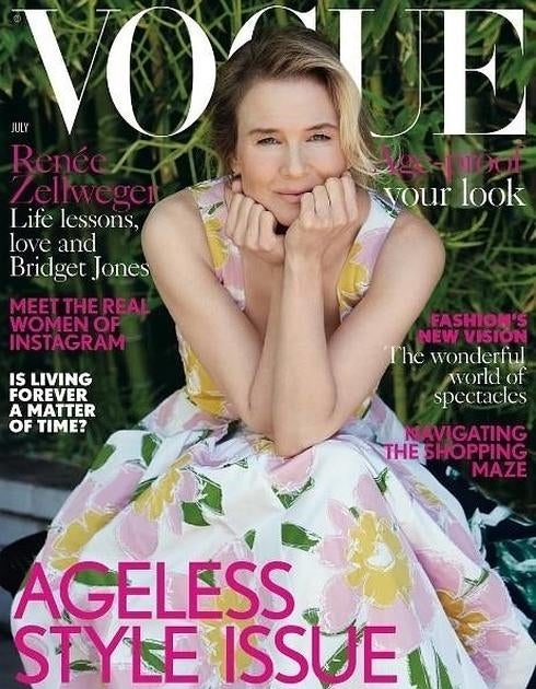 La actriz Renee Zellweger protagoniza la portada de la British Vogue. 