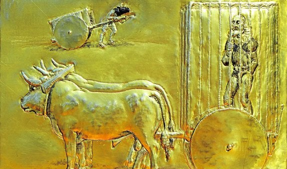 Relieve de Pepe Yagües sobre latón. 