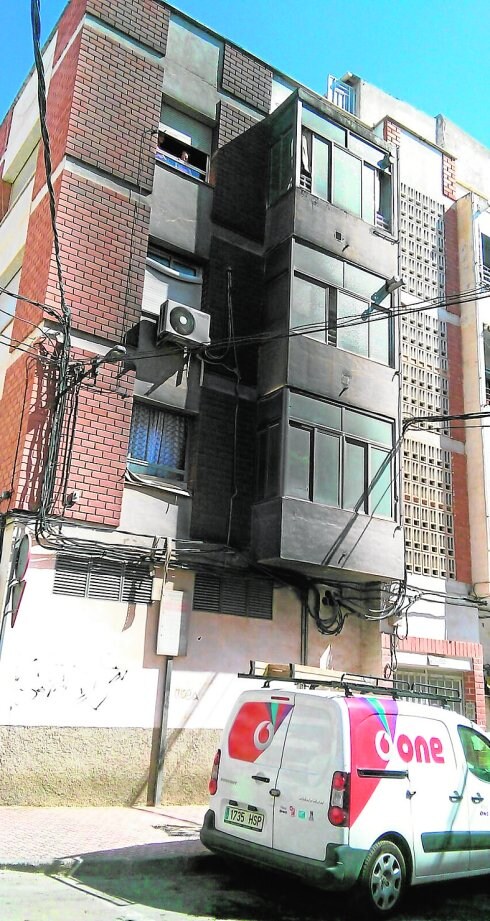 Estado en que quedó el edificio tras el incendio. 