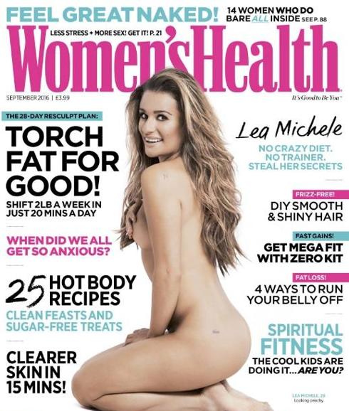 La actriz Lea Michele posa para la edición británica de 'Women's Health'.  