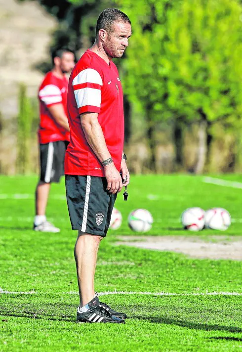 Luis Tevenet, en un entrenamiento en Foncalent. 