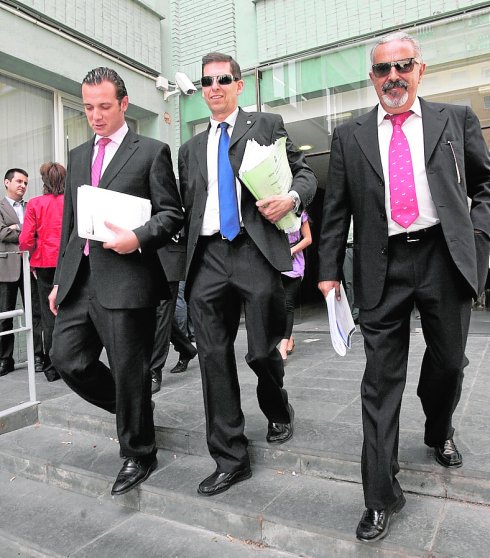 Segado, Pagán y Martínez Moncada, en los juzgados en 2010.