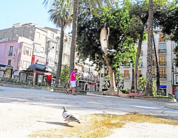 La Plaza de la Merced, en la que do a medias una excavación arqueológica financiada por el Ayuntamiento.