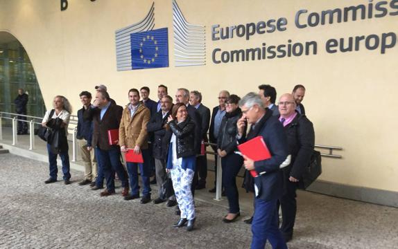 La delegación murciana, este miércoles, en Bruselas.