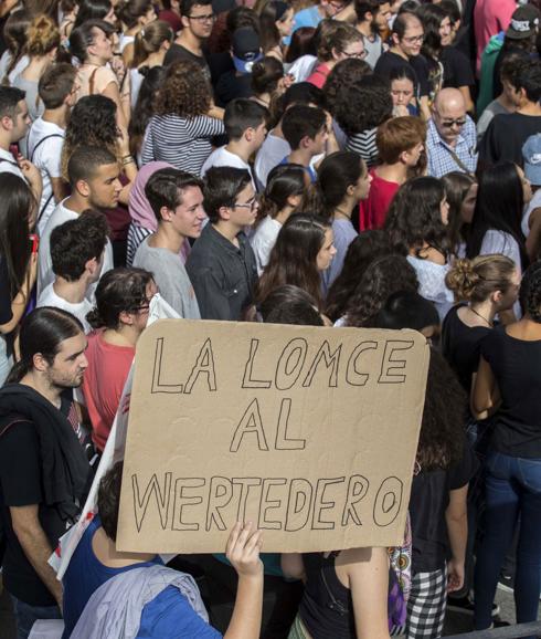 Imagen de la huelga, el miércoles, en Murcia. 