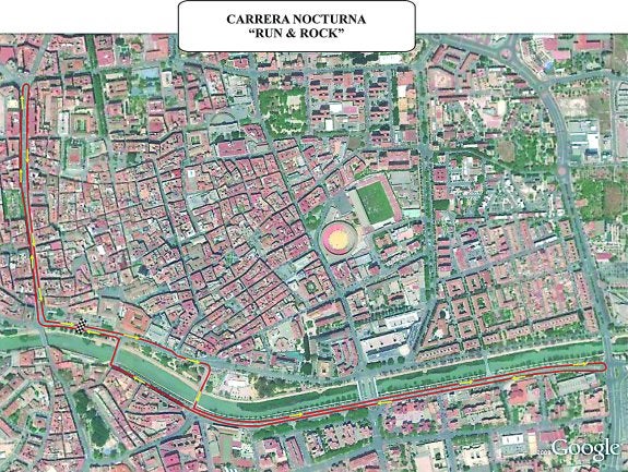 Itinerario de la 'Run & Rock'. 
