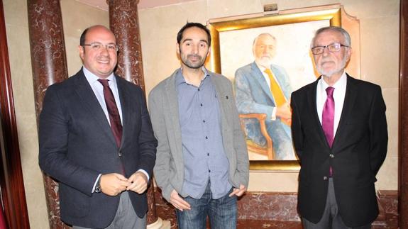 Pedro Antonio Sánchez, el pintor José Antonio Torregrosa y Francisco Celdrán. 