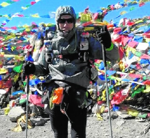 El fondista yeclano Manuel Ruiz, en el Annapurna. 