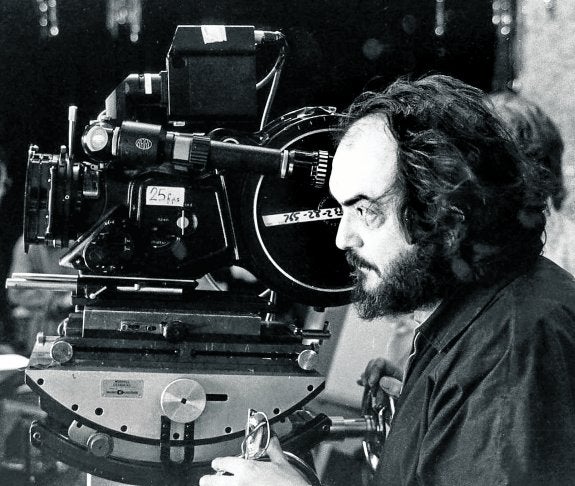 Stanley Kubrick en un momento del angustioso rodaje de 'El Resplandor'.