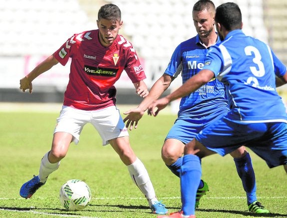 Nacho Pérez, en el único choque que ha jugado frente al Melilla.
