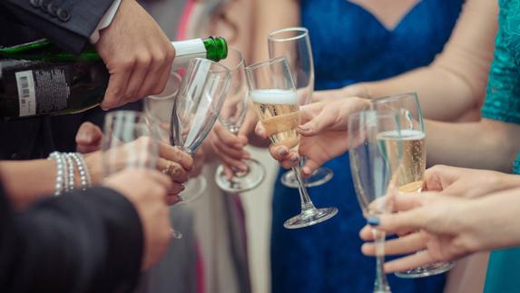Un brindis navideño. 
