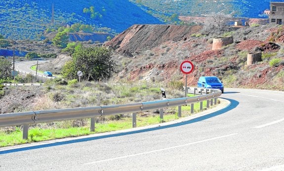 La N-345 entre Portmán y La Unión es la vía estatal más peligrosa de la Región