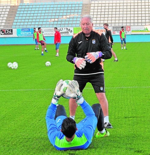 David Robador, en un entrenamiento. 