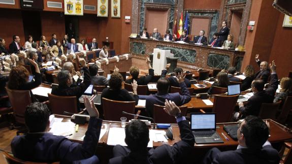 Pleno de la Asamblea Regional. Foto de archivo. 