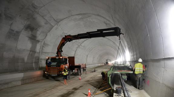 Obras del ave desde el tunel de Redovan a Orihuela. 