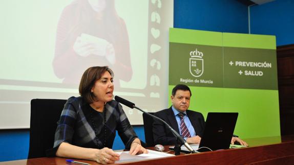 La consejera de Sanidad, Encarna Guillén, en la presentación del Donarfest 