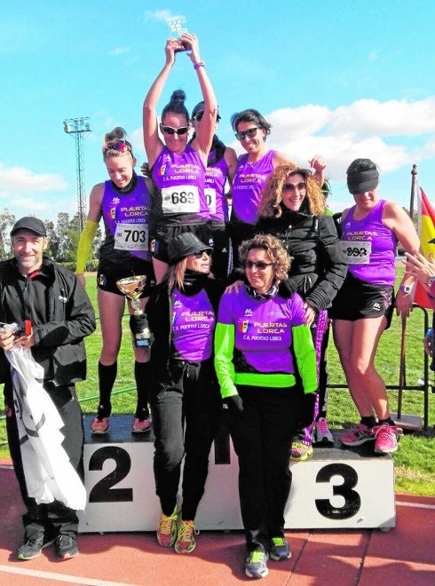 Campeonas nacionales de cross en la Oropesa. 