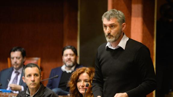 Óscar Urralburu, portavoz de Podemos en la Región. 