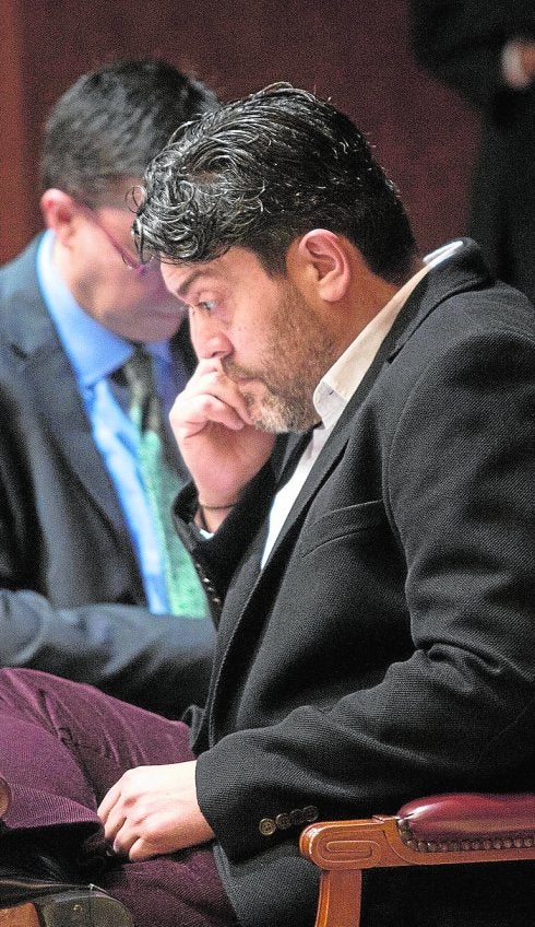 El portavoz de Ciudadanos, el jueves, en la Asamblea.