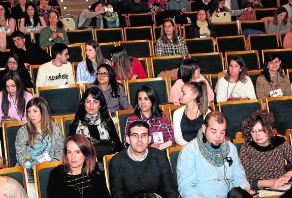 Asistentes a la inauguración del congreso, ayer, en el Auditorio Víctor Villegas de Murcia.