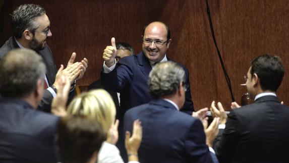 Sánchez, durante el pleno de su discurso de investidura.