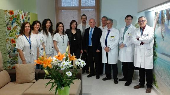 Presentación de la 'sala confort' del hospital.