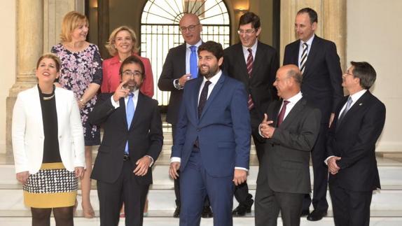 Violante Tomás, Adela Martínez-Cachá, Juan Hernández, Manuel Villegas, Javier Celdrán,  Noelia Arroyo, Pedro Rivera, Fernando López Miras, Andrés Carrillo y Francisco Jódar.