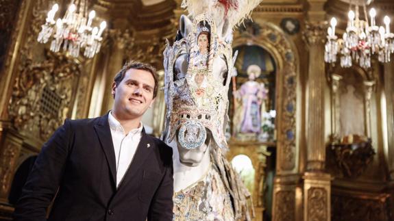 Albert Rivera en su visita a Caravaca. 