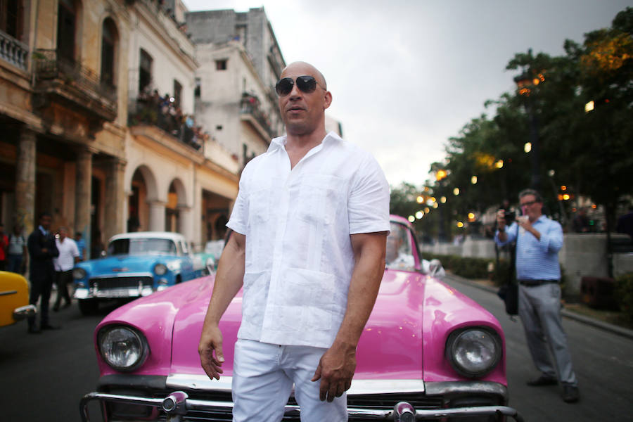 El actor Vin Diesel a su llegada al evento.